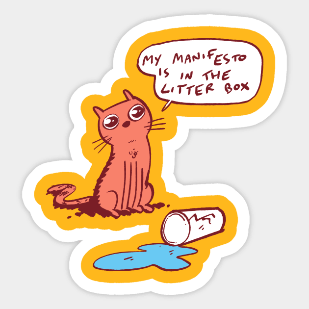 Kitty cat Sticker by neilkohney